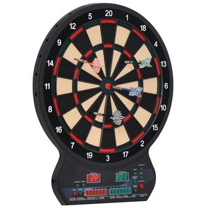 HOMCOM Țintă electronică de darts 27 jocuri principale până la 8 jucători Afișaj LED Negru | Aosom Romania imagine