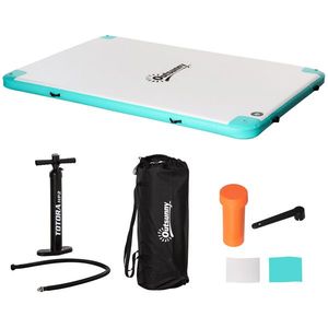 Insulă plutitoare gonflabilă Outsunny 3, 04 x 2, 04 m – pliabilă, antiderapantă | Aosom Romania imagine