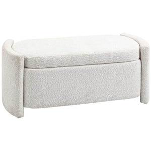 HOMCOM Bancă cu Depozitare, Banc de Intrare, Banc pentru Pantofi, capitonată, 105 cm x 44 cm x 45, 5 cm. Crem/Bej | Aosom Romania imagine