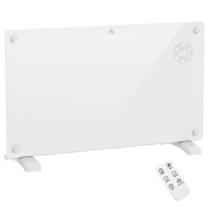 HOMCOM Radiator electric pentru podea sau perete 1500W afișaj LED, temporizator 24 de ore sau săptămânal, termostat, telecomandă | Aosom Romania imagine