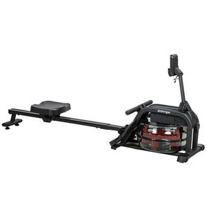 SPORTNOW Rameur cu apă, rameur pentru antrenament acasă rezervor reglabil 6-11L ecran LCD suport tabletă 170x46x77cm negru | Aosom Romania imagine