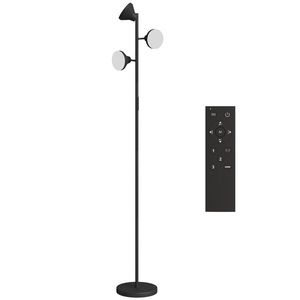 HOMCOM Lampă de Podea cu 3 Capete Reglabile Independent Φ25x170 cm Negru | Aosom Romania imagine