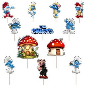 Set figurine tort/brioșe Ștrumfii, Bita Decorations, Photo Paper Glossy imagine