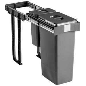 Cos de gunoi Free Jazz 30 incorporabil, colectare selectiva, 1 compartiment x 7 litri si 1x26 litri imagine