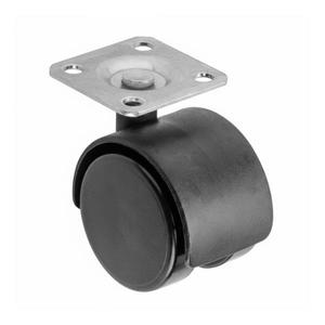 Rotila pentru mobilier KM-50, fara frana, neagra, D: 50 mm imagine