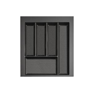 Suport organizare tacamuri Max, gri grafit, pentru latime exterioara corp 450 mm, montabil in sertar de bucatarie, 490x400 mm imagine