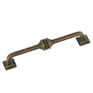 Maner pentru mobila Swing, finisaj alama antichizata, L: 184 mm imagine