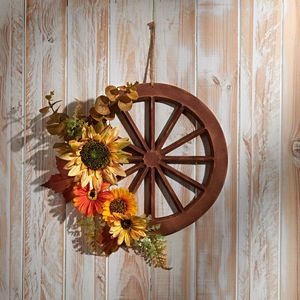 Aranjament floral "Roată de lemn" imagine