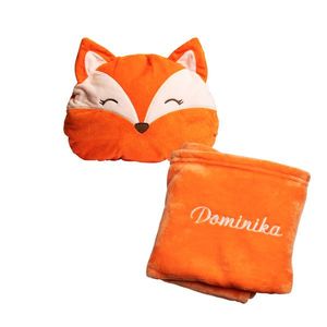 Pernă de pluș 2 în 1 Vulpe imagine
