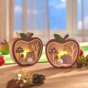 2 decorații LED Măr imagine