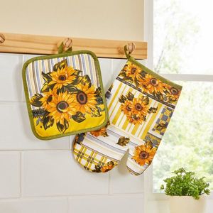 Mănușă de bucătărie și mănușă de bucătărie Floarea-soarelui imagine