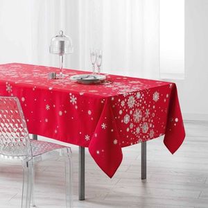 Față de masă cu imprimeu argintiu de fulg de nea imagine