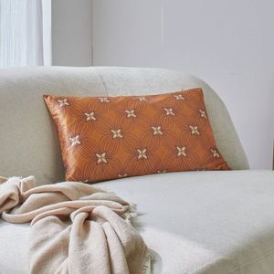 Pernă dreptunghiulară din velur cu imprimeu floral imagine