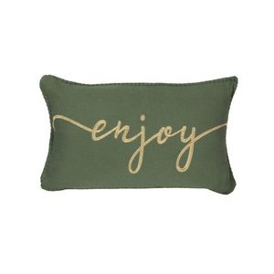 Pernă de muselină cu broderie text imagine