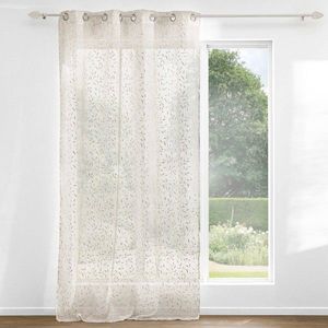 Perdea voal cu model de foiță de aur imagine