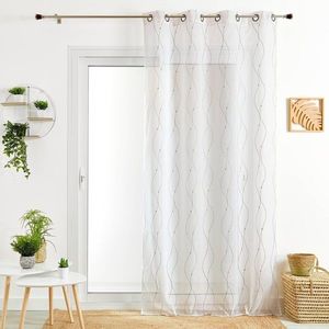 Perdea voal cu broderie în valuri imagine