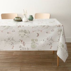 Față de masă cerată cu imprimeu de plante și fluturi imagine