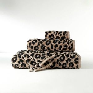 Set de prosoape de baie din țesături terry cu motiv jacquard din blană animală 450g/m2 imagine