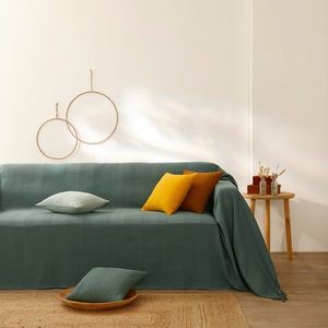 Colecție de cuverturi și fețe de pernă țesute manual, în culori uni imagine