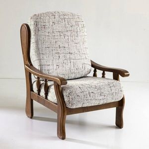 Husă din microfibră tip broască cu imprimeu texturat, pentru fotoliu rustic imagine