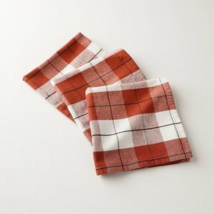 Set de 3 șervețele în carouri, fibre vopsite imagine