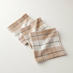 Set de 3 șervețele în carouri, fibre vopsite imagine