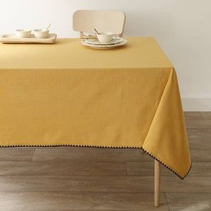 O față de masă din bumbac monocolor, cu un finisaj original imagine