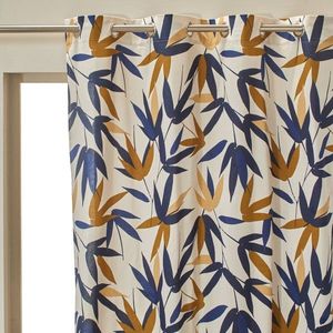 Perdea cu imprimeu de frunze de bambus imagine