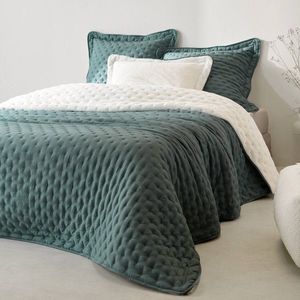 Pătură reversibilă matlasată din microfibră/sherpa imagine