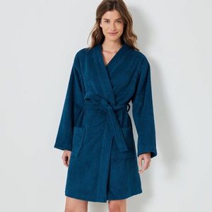 Halat de baie unisex scurt cu guler kimono imagine