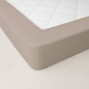 Cearșaf cu elastic, culoare uni, percal, adâncime colț 40 cm imagine