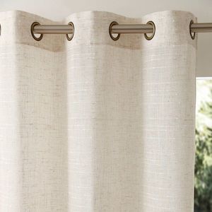 Perdea voal din material original, finisată cu ochiuri de ochi imagine