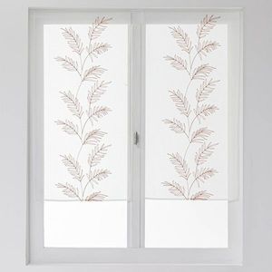 1 pereche de perdele din vitralii cu broderie cu frunze mari imagine