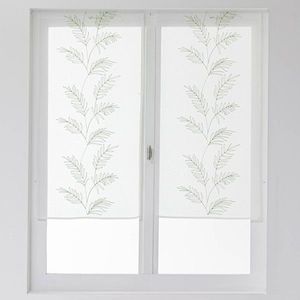 1 pereche de perdele din vitralii cu broderie cu frunze mari imagine