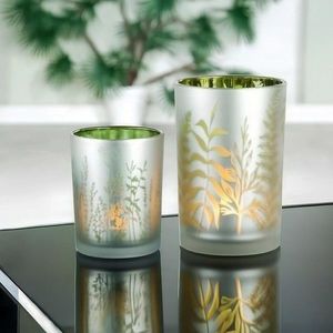 Suport de lumânare din sticlă Iarbă verde imagine