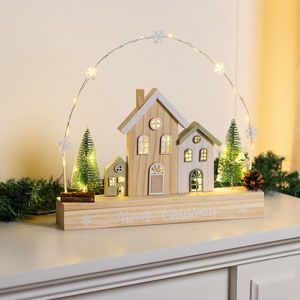 Decorațiune de Crăciun din lemn cu LED imagine