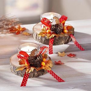 Suport pentru lumânare Lemn, 2 buc. imagine