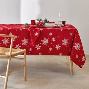 Față de masă cu imprimeu argintiu de fulg de nea imagine