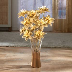 2 ramuri LED poinsettia imagine