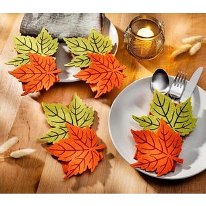 Pungă decorativă pentru tacâmuri Arțar, set 4 buc. imagine