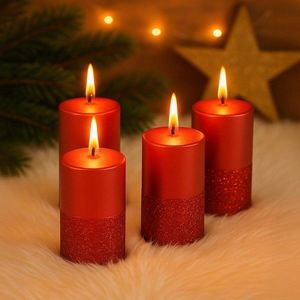 Lumânări din ceară, set 4 buc. imagine