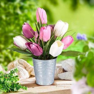 Floare artificială Lalele în ghiveci imagine