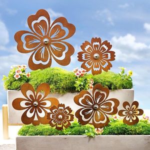 Decorațiuni pentru grădină Flori, set 6 buc. imagine