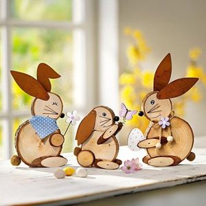 Figurine decorative Iepurași, set 3 bucăți imagine