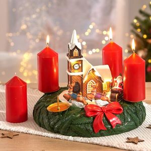 Coroniță LED de Advent Biserică de Crăciun imagine