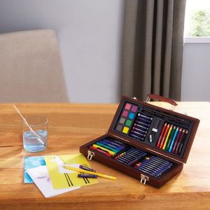 Set de pictură în cutie de lemn imagine