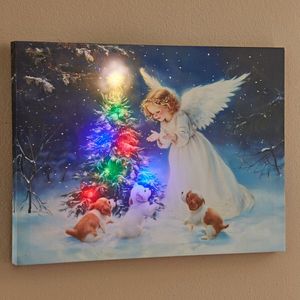 Tablou LED Înger de Crăciun imagine