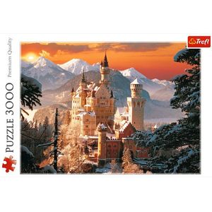 Puzzle Neuschwanstein iarna imagine