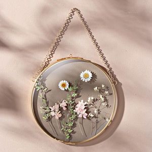 Tablou rotund cu flori uscate Flore imagine