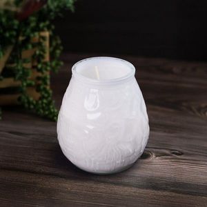 Lumânare în suport de sticlă albă imagine